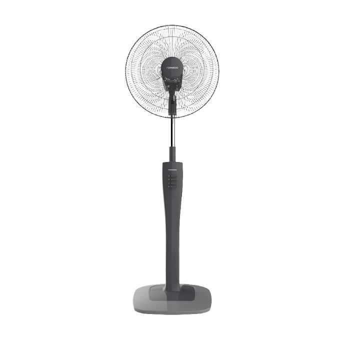 TORNADO Stand Fan 16 Inch With 4 Plastic Blades and 3 Speeds In Grey Or Maroon Color TSF-74