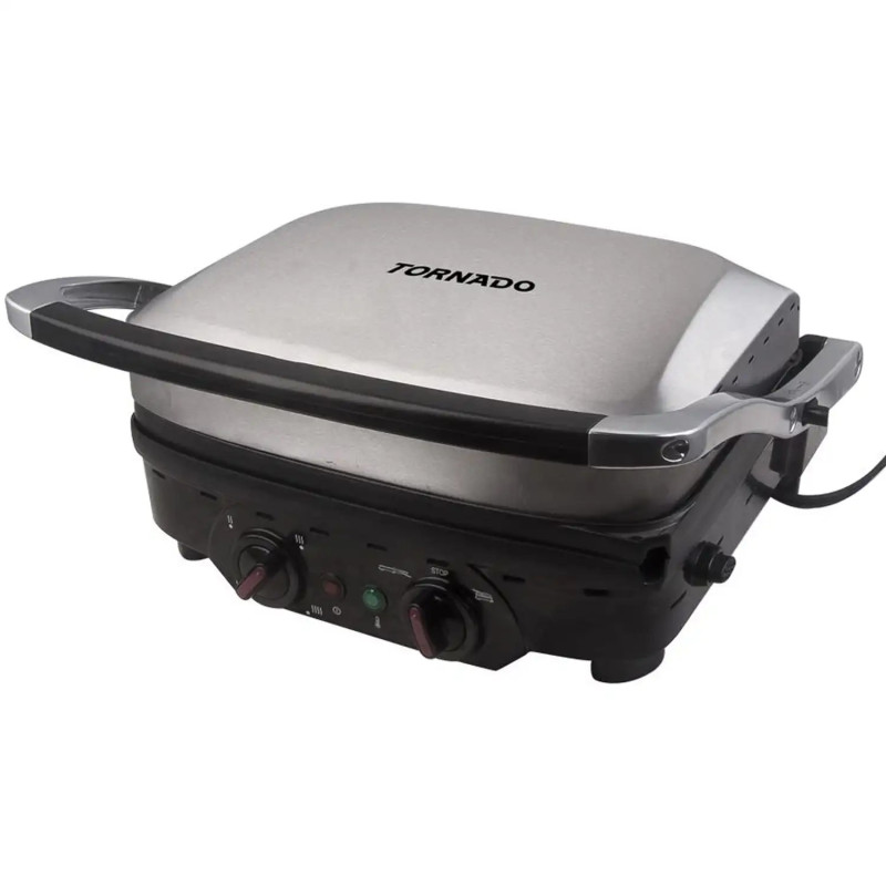 TORNADO Electric Grill 1800 Watt Black x Stainless TCOOK-1800