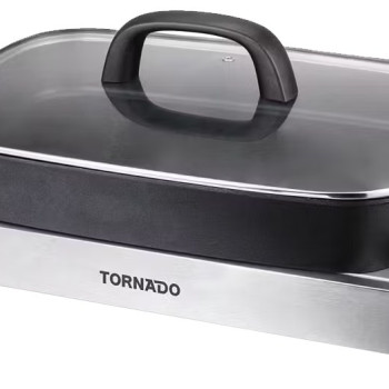 TORNADO Electric Grill 1500 Watt Black x Stainless TCS-1500