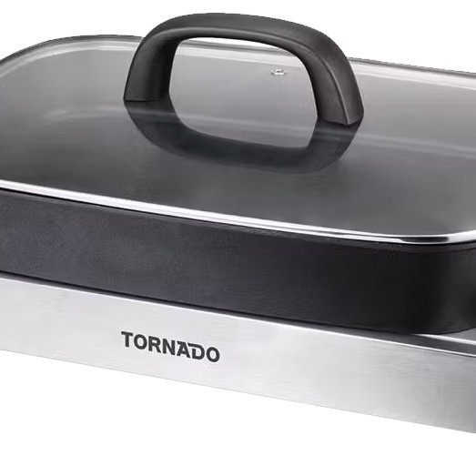 TORNADO Electric Grill 1500 Watt Black x Stainless TCS-1500
