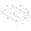 Ariston ASLT-65-AS-X Built-In  Hood Stainless Steel, 60 cm,Aluminium Filter