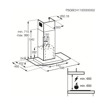 Zanussi ZHC66540XA Hood,60CM,3Speed,1Motor,FZNHDCH9013GX001,Stainless Steel+Free Carbon Filter EFF72
