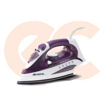 Ariete 6235 Steam Iron 2000 Watt Ceramic plate,Tank capacity 300ml ,Purple/White