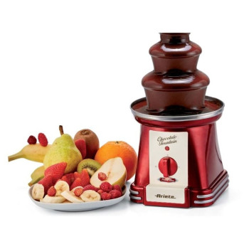 Ariete 2962 Chocolate Fountain 90 Watt Stainless steel,Capacity 500gr,Red