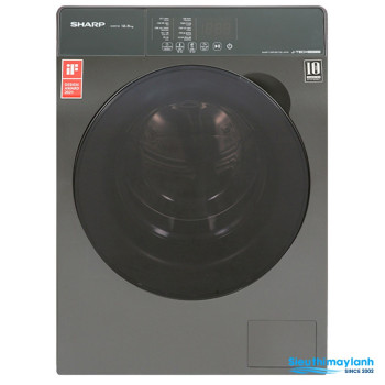 Sharp K-PRO Full Automatic Washing Machine, 10 kg, Inverter, Dark Grey (ES-FS104KLE-G).