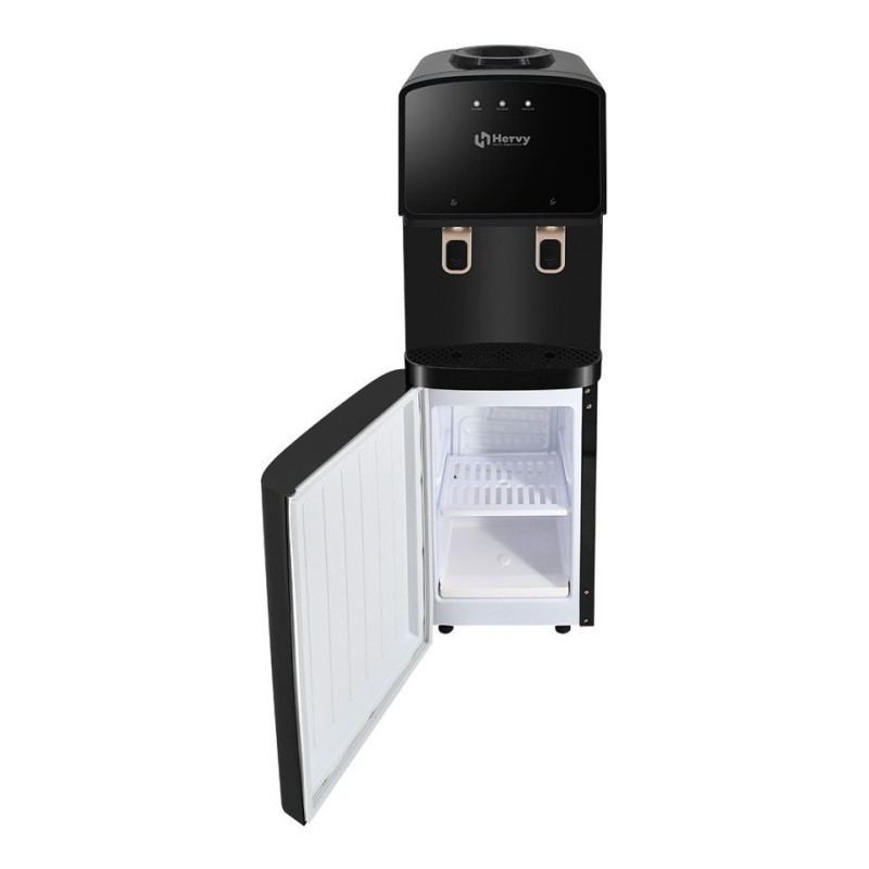 Hervy Water Dispenser WD-002, 2 Taps, Built-in Refrigerator, 3.2L Capacity, Cooling Comp, 100cm Wire