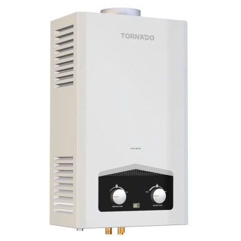 Tornado GHM-C06CNE-W Gas Water Heater 6 Litre,Digital,Natural Gas,White