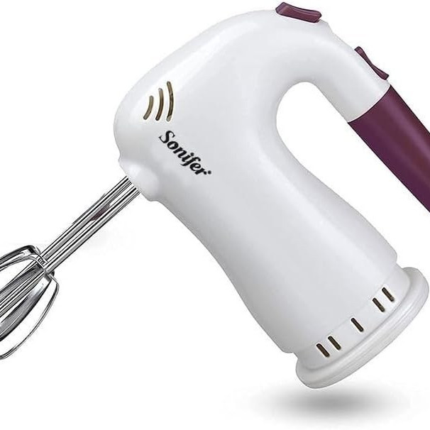 Sonifer SF-7001 Electric Egg Hand Mixers, 300 Watt, 5 Speeds - White