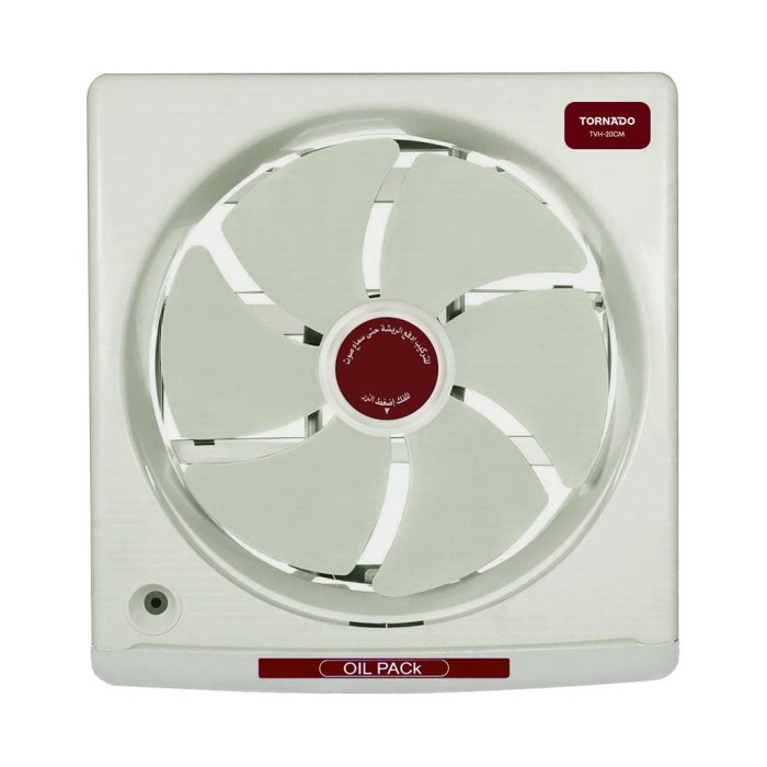 Tornado Kitchen Ventilating Fan, 20 cm, Oil Collection Drawer, Creamy (TVH-20CM).