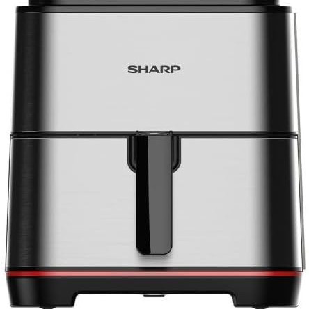 SHARP Air Fryer 1650 Watt 7 Liter Electronic Touch Screen Glass Panel Stainless KF-AF70RT-ES2