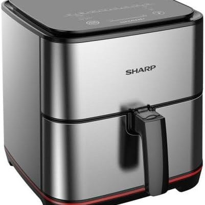SHARP Air Fryer 1650 Watt 7 Liter Electronic Touch Screen Glass Panel Stainless KF-AF70RT-ES2