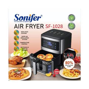 Sonifer Digital Stainless Steel Air Fryer, 6.5L Capacity, 1500W  SF-1028