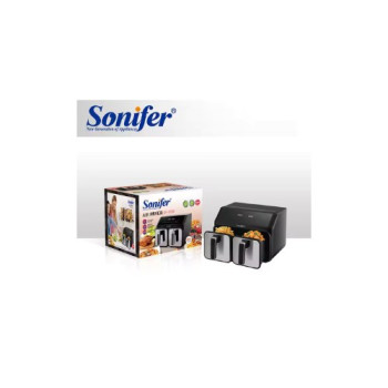 Sonifer Digital Stainless Steel Dual Air Fryer, 4L + 4L Capacity, 2200W  SF-1038