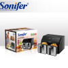 Sonifer Digital Stainless Steel Dual Air Fryer, 4L + 4L Capacity, 2200W  SF-1038
