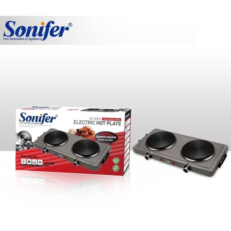 Sonifer 1000+1000W 2 Burner Electric Flat Stove SF-3052