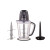 Hervy Chopper Black C-002 Chopper 2L, 800W, 9 Stainless Steel Blades, Cream Beater, Garlic Peeler,