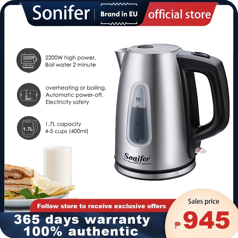Sonifer Electric Kettle 1.7L 2200W SF-2037