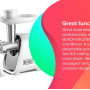 Black And Decker Meat Mincer, 1500 Watt, White
