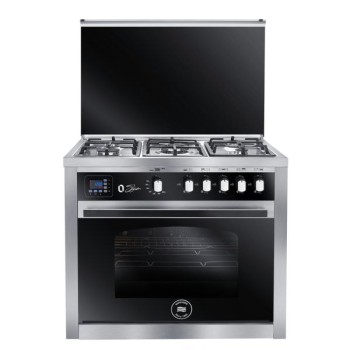 Unionaire Gas Cooker Ghosto, 5 Burners, 60x90 cm, Fan, Cast Iron Holders