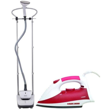 Black&Decker Bundle GST2000PR Garment Steamer 2000 Watt+Steam Iron X750R