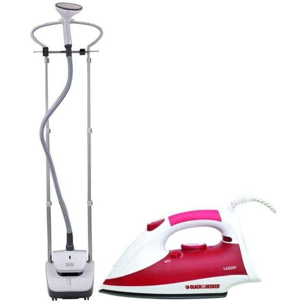 Black&Decker Bundle GST2000PR Garment Steamer 2000 Watt+Steam Iron X750R