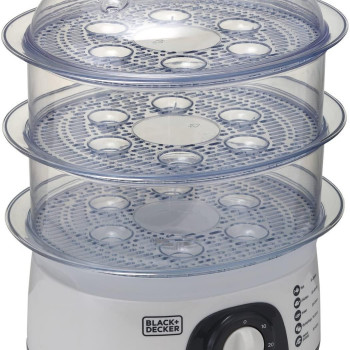 Black&Decker HS6000 Food Steamer,775W Heater,3 Tiers For Cooking