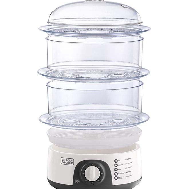 Black&Decker HS6000 Food Steamer,775W Heater,3 Tiers For Cooking