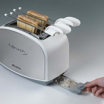Ariete 103 Toaster 600 Watt 6 browning settings,Automatic ejection,Silver/White