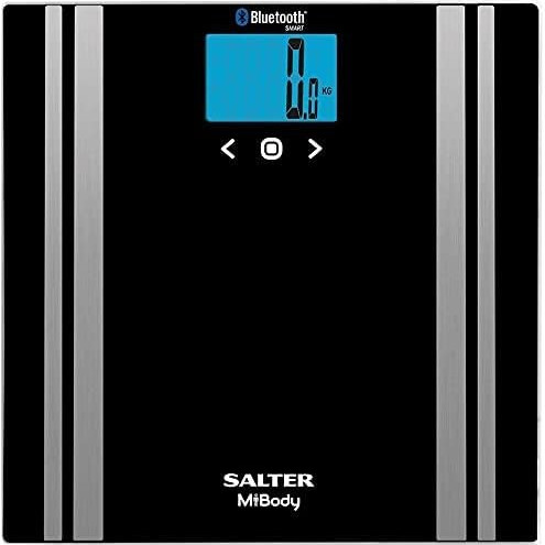 Salter 9159BK3R Body Scale Analysis Up To 200KG,Measures Fat,Water,Lithium Battery,Bluetooth,Black