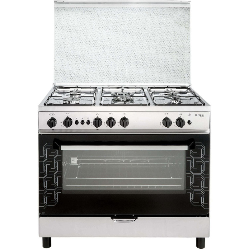 Fresh Verona Gas Cooker, 5 Burners, Fresh Verona AIR FRYER Gas Cooker, 5 Burners, Stainless Steel- F