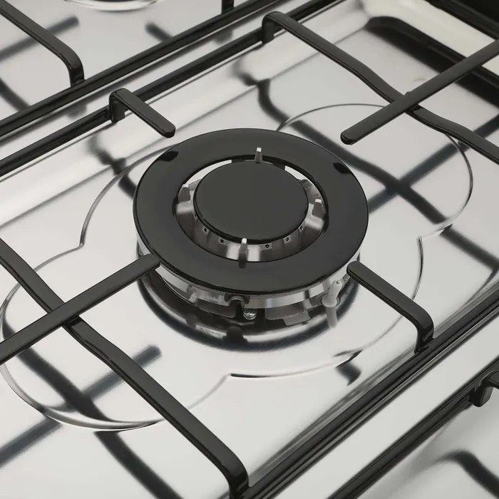 FRESH GAS COOKER 5 GAS BURNERS 90X60 CM WITH FAN STAINLESS PUNTO 90*60 OVEN SAFETY -17304