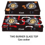 iCOOK cooker 4-burner stainless steel hob with auto-ignition & cast iron supports